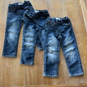 Toddler Boy - Size 2T - x3 Adjustable Waist Classic Blue Jeans